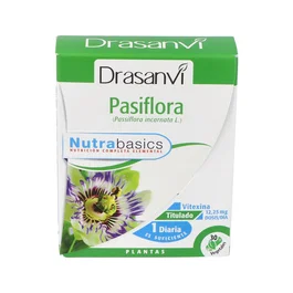 DRASANVI Nutrabasics Pasiflora 30 gélules, extrait sec 350 mg, relaxation et sommeil