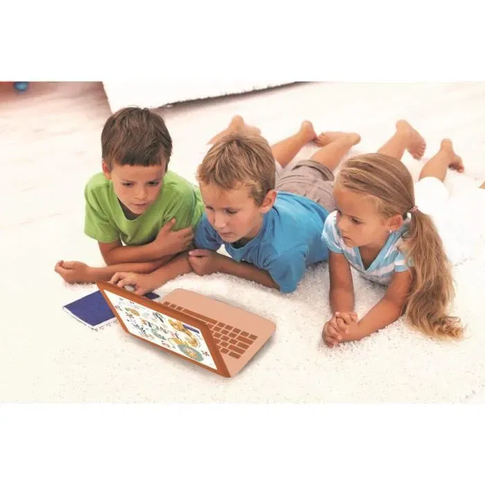 Lexibook Ordinateur Éducatif Portable Bilingue Français/Anglais - 124 Activités Apprentissage, Écran 5,1 x 9,7 cm, Souris et Clavier Enfants (Animaux)
