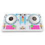 iDance - Table de mixage DJ avec karaoke et 2 haut-parleurs - Blanc - 52,2 x 25,8 x 5 cm
