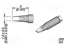 JBC TOOLS Pointe tournevis Nano 1,3x0,3mm avec élément de chauffage