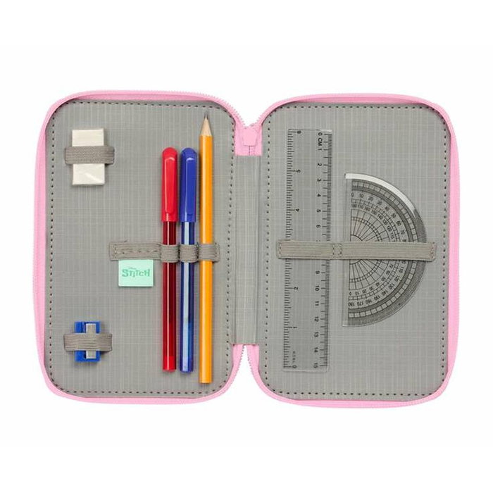 Stitch Pochette à crayons triple Vert 37 Pièces Stitch Pochette à crayons triple Vert 37 Pièces