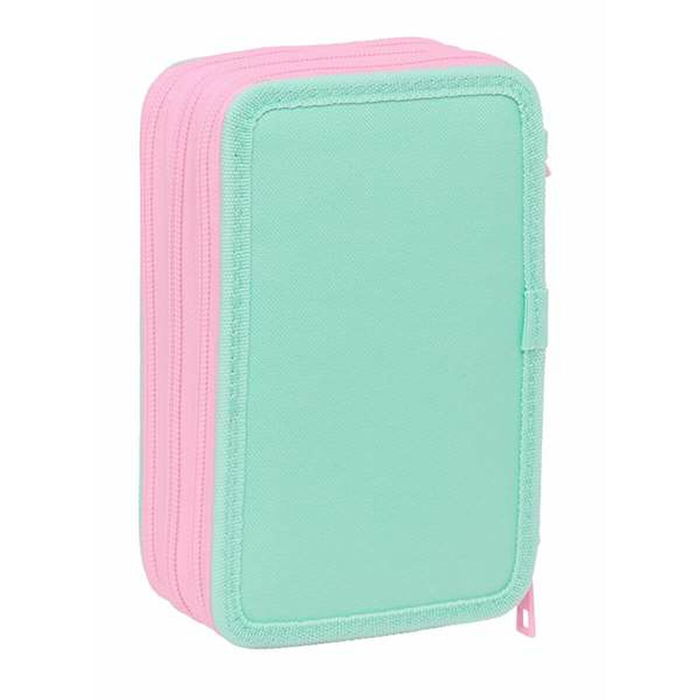 Pochette à crayons triple Stitch Vert 12,5 x 19,5 x 5,5 cm 37 Pièces