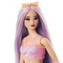 Barbie - Poupee Sirène Fantaisie avec Cheveux Lilas et Queue Lavande - Référence HRR06 - Mattel