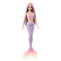 Barbie - Poupee Sirène Fantaisie avec Cheveux Lilas et Queue Lavande - Référence HRR06 - Mattel