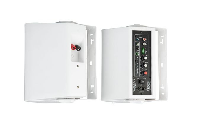 Vivolink VLSP65AW Ensemble de haut-parleurs actifs 2x30W Blanc