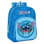 SAFTA Mochila Stitch Disney 34 cm adaptable aux chariots, avec poche latérale pour bouteille, bretelles ergonomiques et poche frontale grand format