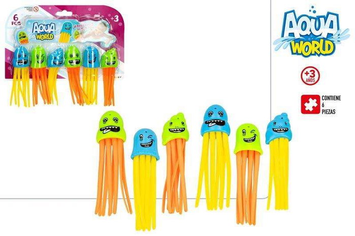 Color Baby Jeu aquatique de 6 pieuvres Aqua World pour enfants à partir de 3 ans Color Baby Jeu aquatique de 6 pieuvres Aqua World pour enfants à partir de 3 ans