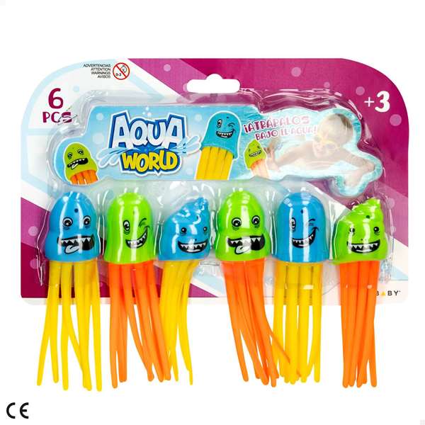 Color Baby Jeu aquatique de 6 pieuvres Aqua World pour enfants à partir de 3 ans Color Baby Jeu aquatique de 6 pieuvres Aqua World pour enfants à partir de 3 ans