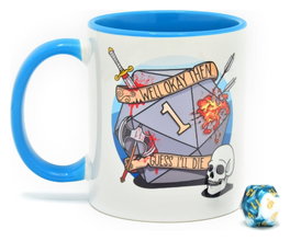 Glassstaff Mug avec D20 Guess I'll Die