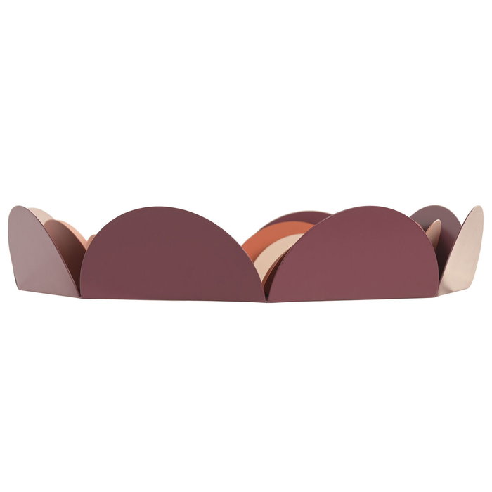 Home ESPRIT Centre de Table Métal Orange Rose Bordeaux (3 Pièces)