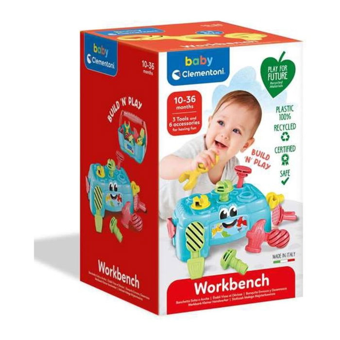 Clementoni Atelier de bricolage Baby - Boîte à outils (9 pcs)
