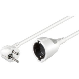 MicroConnect Rallonge Schuko avec fiche de sécurité, 5m, Blanc