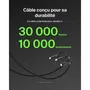 Belkin Câble USB-C et Lightning Noir 2-en-1 - Recharge Apple et USB-C avec un seul câble