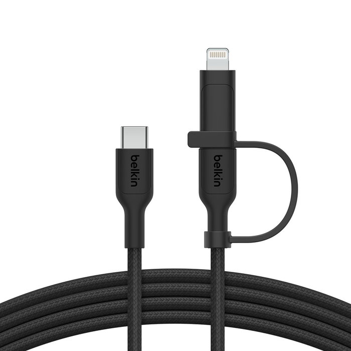 Belkin Câble 2-en-1 USB-C et Lightning Noir, 1,5 m