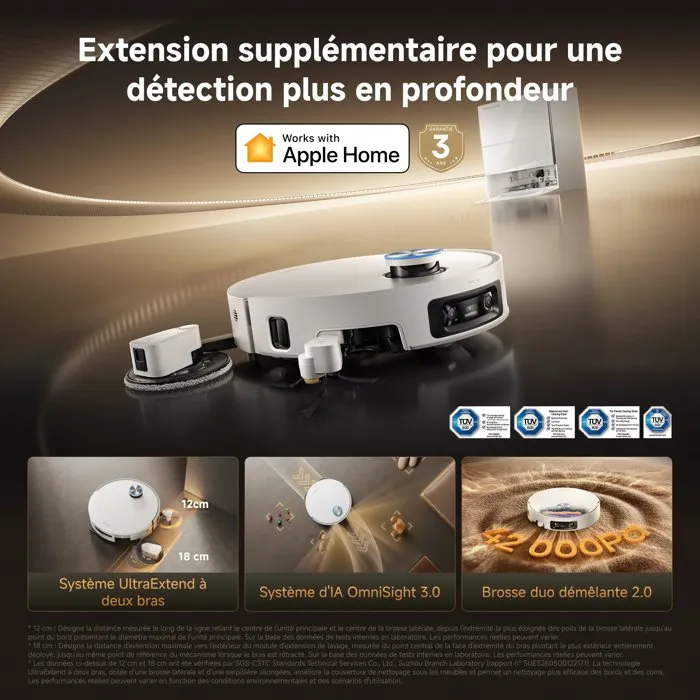Dreame X60 Ultra Complete Grey Aspirateur robot laveur