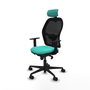 Piqueras y Crespo Chaise de Bureau avec Appui-tête Jorquera 1D036N2 Turquoise