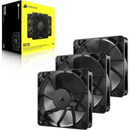 Corsair RS120 Pack de 3 ventilateurs 120 mm PWM, 10-36 dB(A), 13.3-72.8 CFM pour refroidissement PC silencieux