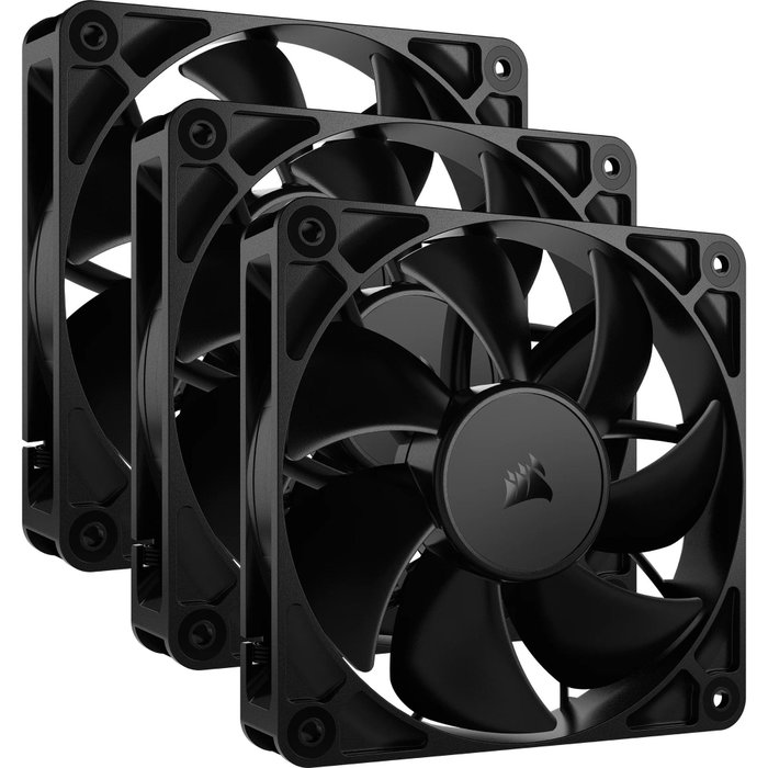 Corsair RS120 Pack de 3 ventilateurs PWM 120mm Noir Corsair RS120 Pack de 3 ventilateurs PWM 120mm Noir