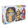 TACHAN Robot 3 en 1 Transformable, Amarillo, 27 Pièces, Jeu de Construction Se Transformant en 2 Véhicules, Jouet pour Enfants +3 Ans