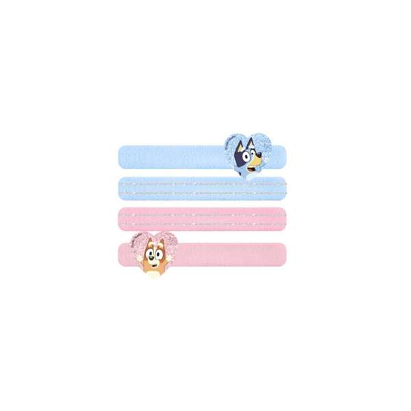Cerdá Accesorios Pelo Coletero 4 pièces Bluey - Accessoires cheveux élastiques 4 pièces (6.5 x 12.5 x 2.0 cm) - Bleu - À partir de 36 mois