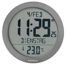 Kienzle Horloge murale et de table DCF avec affichage de la température, Anthracite