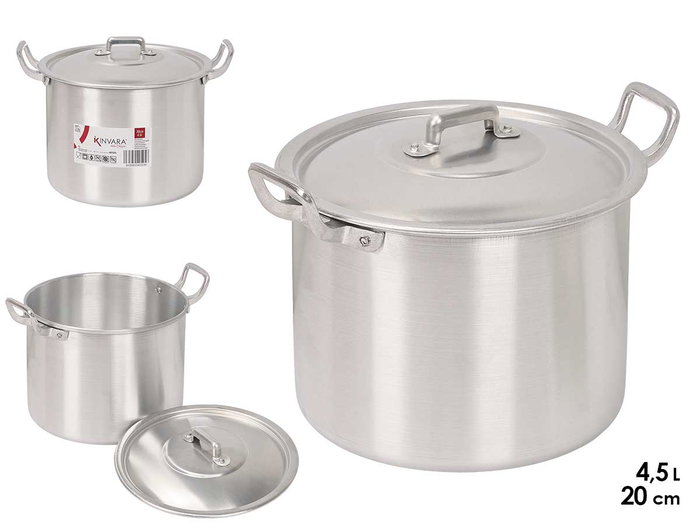 KINVARA Olla de 20 cm en aluminium, 4,5 L, Plata KINVARA Olla de 20 cm en aluminium, 4,5 L, Plata