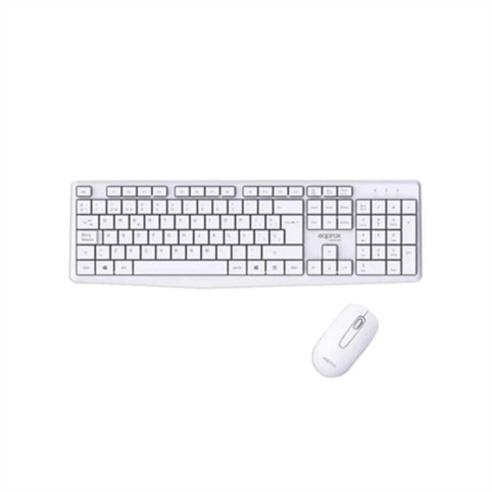 clavier et souris approx! X420W 1000DPI Blanc Espagnol Espagnol Qwerty clavier et souris approx! X420W 1000DPI Blanc Espagnol Espagnol Qwerty