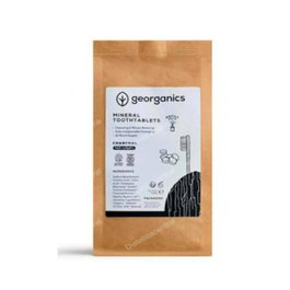 GEORGANICS Dentifrico Mineral Carbon Activo 720Comp Eferves. - Tablettes dentifrice minérales au charbon actif et à la menthe, 720 comprimés effervescents, sans fluor, vegan