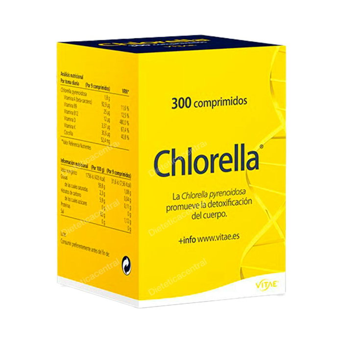 VITAE Chlorella 200 mg 300 comprimés Complément alimentaire Chlorella pyrenoidosa Vitamines et Minéraux VITAE Chlorella 200 mg 300 comprimés Complément alimentaire Chlorella pyrenoidosa Vitamines et Minéraux