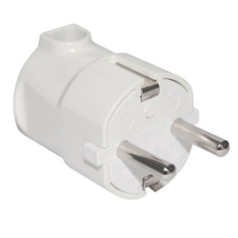 GSC Evolution Fiche bipolaire entrée de câble latérale 4,8mm Blanco