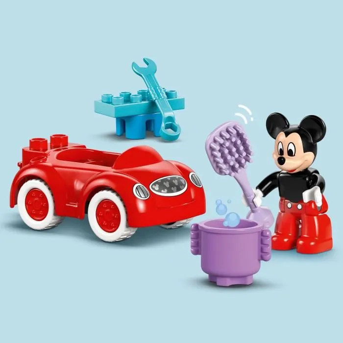 Lego DUPLO Disney 10454 - La maison et la voiture de Mickey, Jeu de construction pour enfants dès 2 ans, avec figurine, 27 pièces