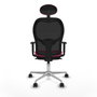 Piqueras y Crespo Chaise de Bureau avec Appui-tête 1D086N1 Rose