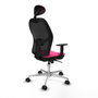 Piqueras y Crespo Chaise de Bureau avec Appui-tête 1D086N1 Rose