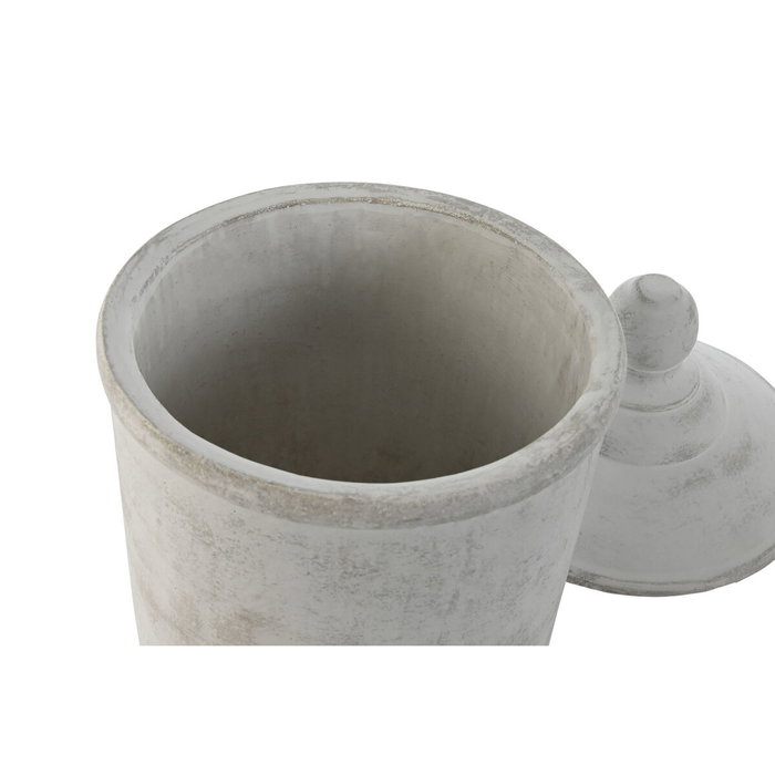 Vase Home ESPRIT Gris Ciment Oriental 19 x 19 x 31 cm