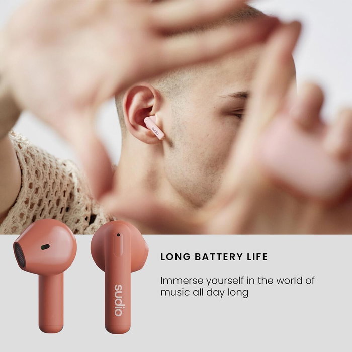 Écouteurs in Ear Bluetooth Sudio A1 True Wireless Orange
