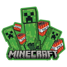 MOJANG STUDIOS Coussin Minecraft 3D - 35 cm - Housse en Velboa - Décoration ou accessoire de jeu