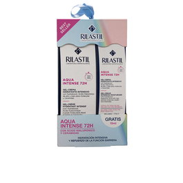 Rilastil - Gel-Crème Aqua Intense 72h - Ensemble 2 pièces - Hydratation intensive jusqu'à 72h avec Acide Hyaluronique & Céramides - Visage 30 ml + 15 ml