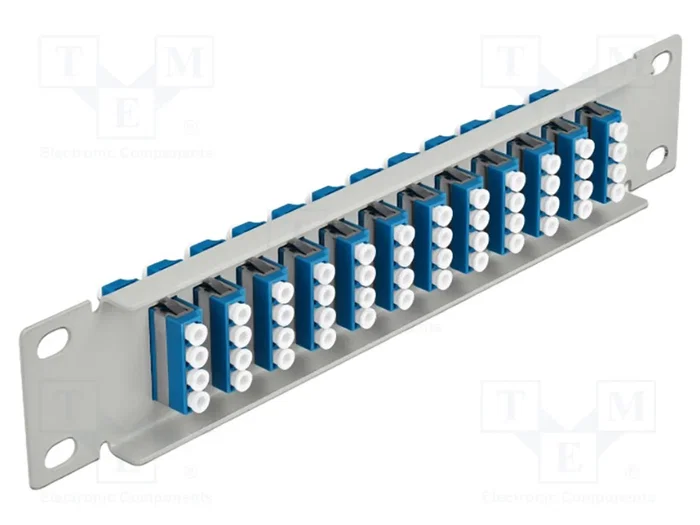 DELOCK Panneau de brassage à fibre optique LC Quad 12 ports 1U 10 pouces