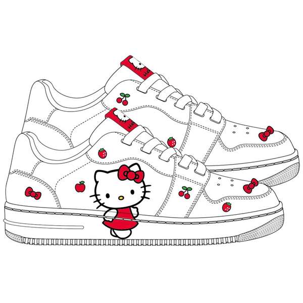Cerdá T035 - Chaussures de sport Hello Kitty avec semelle en PVC, Blanc, Taille 35 Cerdá T035 - Chaussures de sport Hello Kitty avec semelle en PVC, Blanc, Taille 35