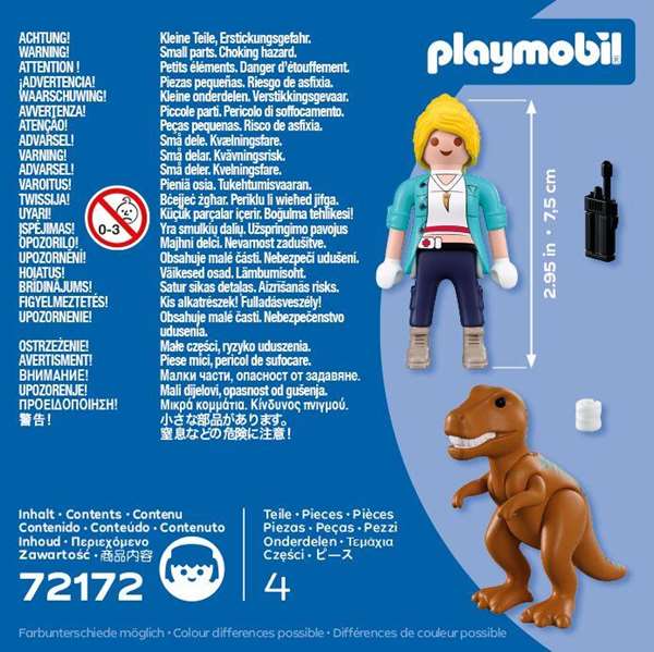 PLAYMOBIL Duo Pack T-Rex avec Investigatrice 72172