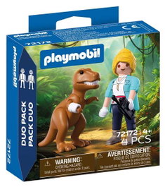 PLAYMOBIL Duo Pack T-Rex avec Investigatrice 72172