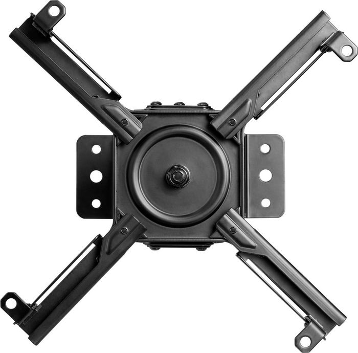 Vivolink Support de projecteur plafonnier réglable, Hauteur 74.5-114.5 cm, Charge max 35 kg, Inclinaison et pivot, Noir