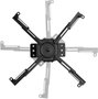Vivolink Support de projecteur plafonnier réglable, Hauteur 74.5-114.5 cm, Charge max 35 kg, Inclinaison et pivot, Noir