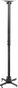 Vivolink Support de projecteur plafonnier réglable, Hauteur 74.5-114.5 cm, Charge max 35 kg, Inclinaison et pivot, Noir