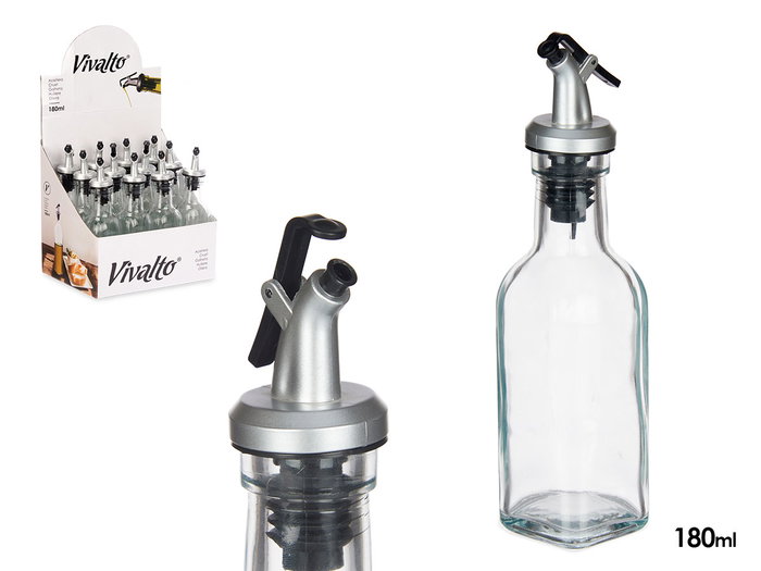 Vivalto Aceitera en Verre avec Bouchon Doseur 180 ml 5x20x5 cm (Set de 24) Vivalto Aceitera en Verre avec Bouchon Doseur 180 ml 5x20x5 cm (Set de 24)