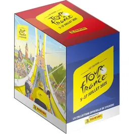 Panini - Boîte de 36 pochettes de stickers Tour de France 2025 - Collection officielle - 180 stickers