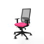 PIQUERAS Y CRESPO Chaise de bureau Horna Rose et Gris avec mécanisme synchrone