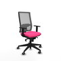 PIQUERAS Y CRESPO Chaise de bureau Horna Rose et Gris avec mécanisme synchrone