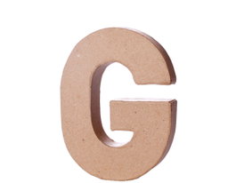 Innspiro Lettre G en papier mâché de 10 cm