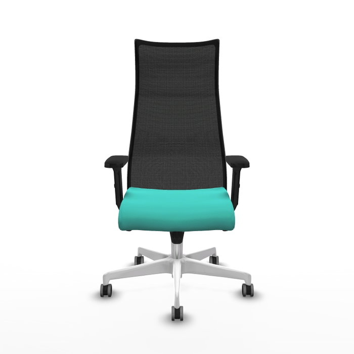 Piqueras y Crespo Chaise de Bureau Albacete Turquoise et Noir